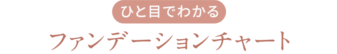 ひと⽬でわかるファンデーションチャート