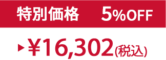 特別価格5%OFF ¥16,302(税込)
