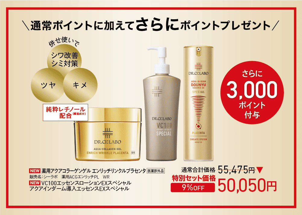 通常ポイントに加えてさらにポイントプレゼント