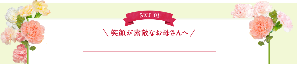 SET 01 笑顔が素敵なお母さんへ
