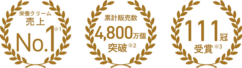 売上No.1 累計販売数4,700万個突破 105冠受賞