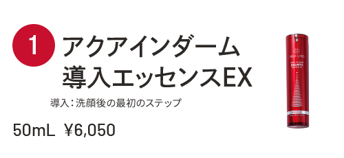 アクアインダーム導入エッセンスEX 導入：洗顔後の最初のステップ 50mL ¥6,050