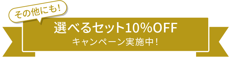 その他にも！選べるセット10%OFFキャンペーン実施中！