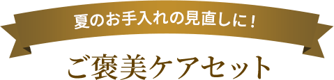 夏のお手入れの見直しに!ご褒美ケアセット