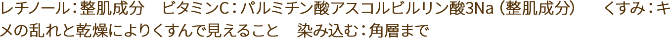 ビタミンA 純粋レチノール(整肌成分) ※イメージ 高浸透ビタミンC APPS(整肌成分) ※イメージ