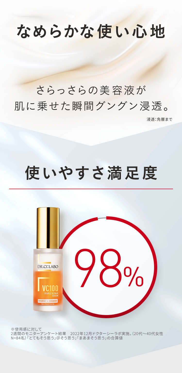 VC100ダブルリペアセラム-驚くほどの透明つや肌へ！今だけ数量限定