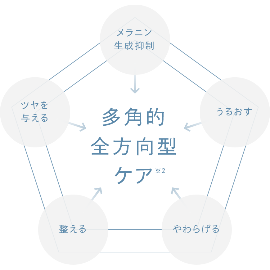 多角的全方向型ケア※2のイメージ図