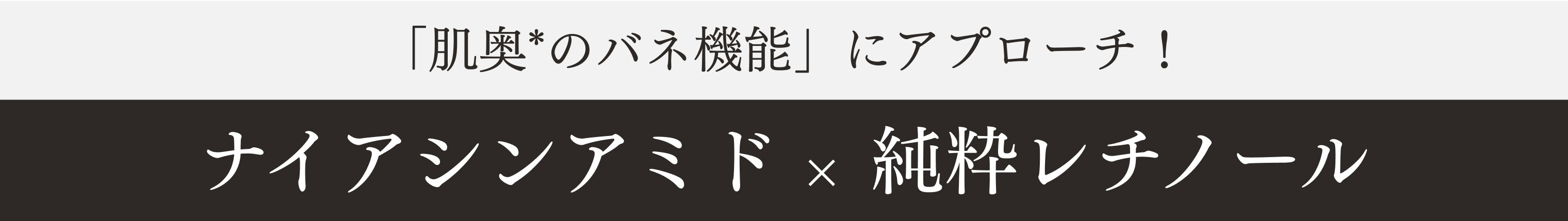「肌奥のバネ機能」にアプローチ！　ナイアシンアミド×純粋レチノール