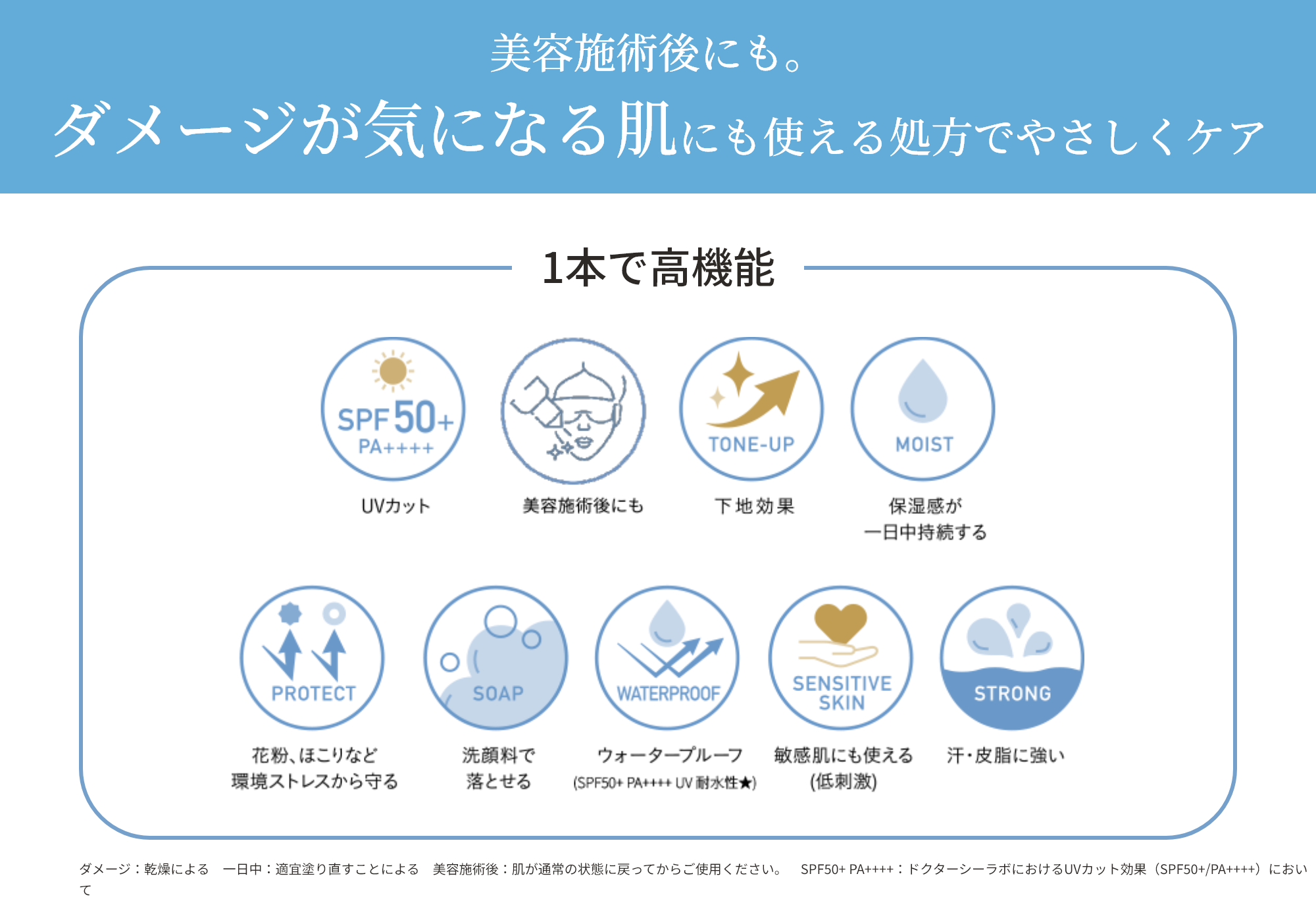 クリニックの施術後にも。ダメージが気になる肌にも使える処方でやさしくケア 1本で高機能