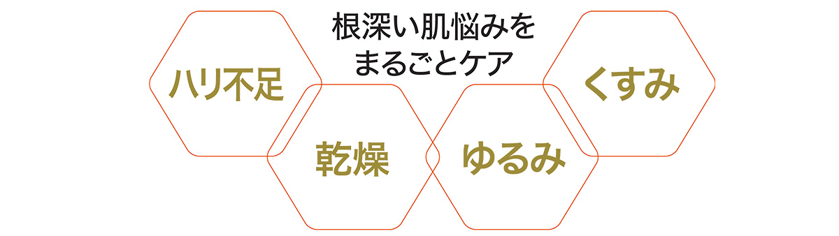 根深い肌悩みをまるごとケアのイメージ図