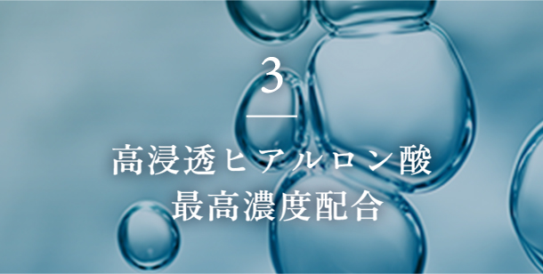 3 高浸透ヒアルロン酸　最高濃度配合