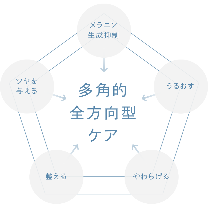 多角的全方向型ケアのイメージ図