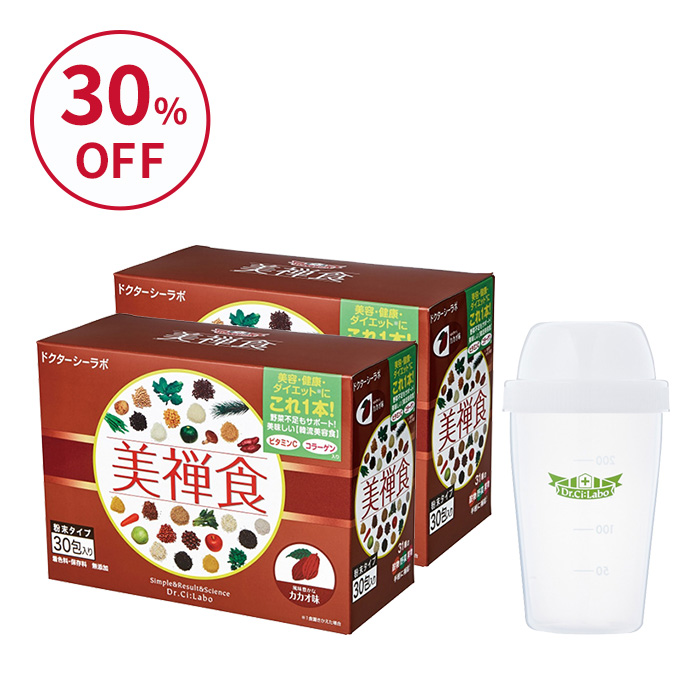 【限定アウトレット】美禅食 カカオ味 2箱セット シェイカー付